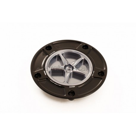 TAPPO BENZINA "EVOTECH" SUZUKI 7 VITI ARGENTO/NERO