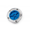 TAPPO BENZINA EVOTECH APRILIA TRIUMPH BENELLI MV AGUSTA KTM 6 VITI BLU/ARGENTO