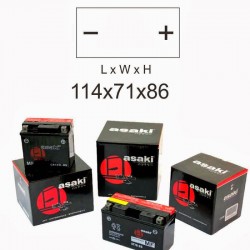 BATTERIA "ASAKI" CON ACIDO CBTX4L-BS