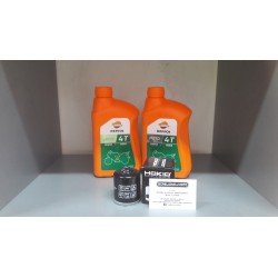 KIT OLIO REPSOL (LT 2) + FILTRO OLIO PIAGGIO VESPA GTS  ABS I.E 250 '05-'11